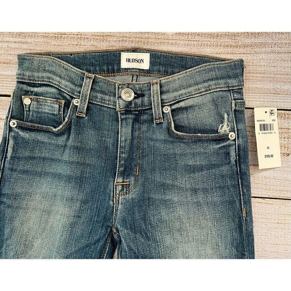 Hudson Nico Super Skinny Crop Distressed Jeans (Sz 25) - Picture 2 of 5